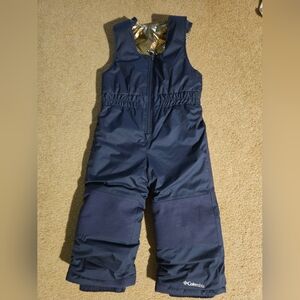 Columbia Snow Bib Pants Youth 3T Blue Omni-Tech Insulated Waterproof Ski Toddler